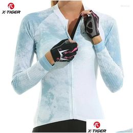 Racing Jackets X-Tiger Womans Cycling Jerseys Spring Long Sleeve Breathable Bike Clothes Maillot Ropa Ciclismo Hombre Bicycle Drop Del Otoz2