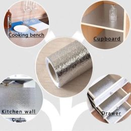 Kitchen Self AdhesiveAluminum Foil Stickers Oil Proof Waterproof Kitchen Stove Sticker Kitchen Backsplash Wallpaper Stickers