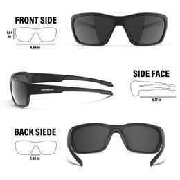 Suukaa Polarised Fishing Sunglasses Men Women Fishing Glasses UV400 Anti Glare Sports Goggles Fishing Running Hiking Eyewear