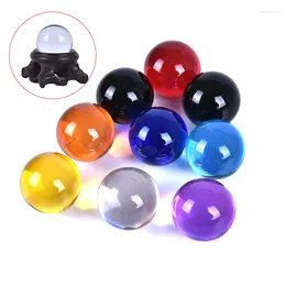 Decorative Figurines 30mm Colors Crystal Ball Pography Transparent Glass Sphere Feng Shui Ornaments Tabletop Crafts Home Decoration