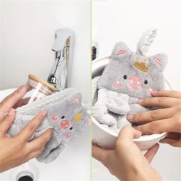 1pcs Towel Home Cute Absorbent Kitchen Cleaning Cloth Lazy Rag Wipe Towel Solid Color Children's Hand Towel Kitchen Tool
