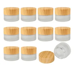 Storage Bottles 10Pcs 10g 20g Mini Glass Empty Jar Pots Cosmetic Inner Lid Face Cream Lip Container Portable Refillable For Makeup