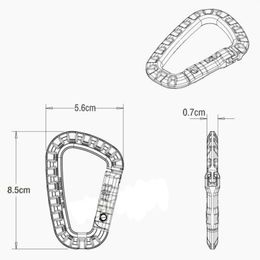 1pcs Plastic Carabiner Snap Clip Hook D-ring Buckle Keychain Webbing Outdoor Molle Tactical Backpack Strap DIY Accessories