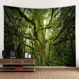 Tropical Jungle Tapestry Landscape Wall Tapestries Mount Beach Picnic Rug Camping Tent Sleeping Mat Boho Home Decor Bedspread Sheet 8 Sizes R0411 1
