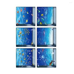 Bath Mats 6 Pcs Wall Sticker Pvc Non-slip Decal Decor Mural Bathtub Appliques 3D Stickers