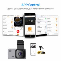 Car DVR Dashcam 4K Wifi GPS Dual Lens Dash Cam Vehicle Camera Video Recorder 24H Parking Monitor Registrator Camcorder G-Sensor