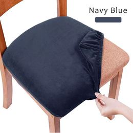Velvet Seat Cover Dining Chair Cover Nonslip Chairs Protector Slipcover Polyester Easy Fitted for Office Kitchen Banquet Party
