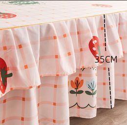 Cute Strawberry ins Bedding 1 Piece Bed Skirt Bed Cover All Seasons Universal Pink Girl Heart Bed Skirt Dust Cover