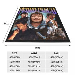 Cozy Pedro Pascal Blanket Merch Decorative Accessories Room Throws And Blankets Pascal Photo Collage Fleece Plush Blanket
