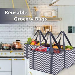 Laundry Bags Waterproof Picnic Basket Lightweight Baskets With Long Reinforced Handles Organizer Collapsible Toy Organiser Shopping