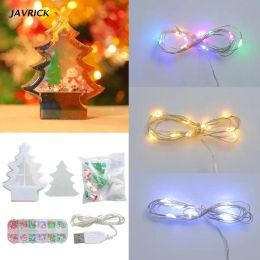 Diy Handmade Products Christmas Tree Ornament Silicone Mold Scented Gypsum Ornaments Drop Glue Resin Mold for Decoration
