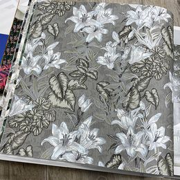 American Floral Wall Papers Roll Home Decor Rustic Leaves Vintage Wallpaper Flower for Room Walls papel mural Papel De Parede