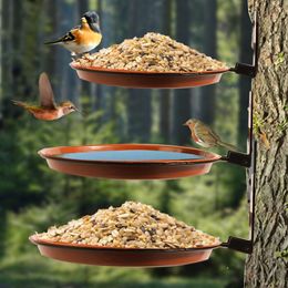 Tree Mounted Hanging Bird Feeder Bowl Attracts Wild Birds Bird Bath Spa Tray for Balcony Railing Garden Pet Supplies