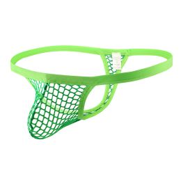 CLEVER-MENMODE Sexy Underwear Hot Transparent Men Mesh Thongs Panties G String T-back Jockstrap Erotic Costume Man Cock Pouch