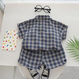 Clothing Sets Boys Shirt Set Trendy Summer Casual Shorts Childrens Thin Two-piece Baby Boy Clothes