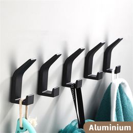 Double-End Hook Bathroom Towel Hanging Bedroom Cabinet Clothes Coat Hook Black White Household Decorative Tool