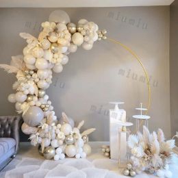 Shavers Sand White Boho Wedding Balloon Garland Arch Kit Kids Birthday Party Metal Gold Sier Grey Latex Baby Shower Ballons Decoration