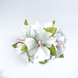 2023 Hawaii Hibiscus Flower Hair Clip Three Large Flowers Vintage Hair Accessories for Women Handmade Summer Party Girl Hairpin