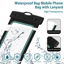 Swimming Phone Bag Transparent Cell Hone Waterproof Bag with Lanyard Drifting Waterproof Bag Phone Waterproof Storage Pouch