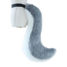 Wolf Tail Plush Animal Fox-Beast Tail Fluffy Wolf Anime Beast Tail Halloween Costume Accessories for Christmas Carnival