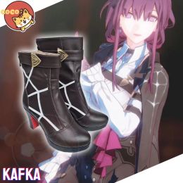 CoCos Game Honkai Star Rail Kafka Cosplay Shoes Game Star Rail Cosplay Kafka Cosplay Boots Unisex Role Play Any Size Shoes