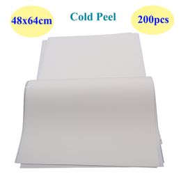 200pcs 48 x 64cm Cold Peel Plastisol Heat Transfer Film Double Side Screen Printing Transfers Coated Paper for Bulk Wholesale