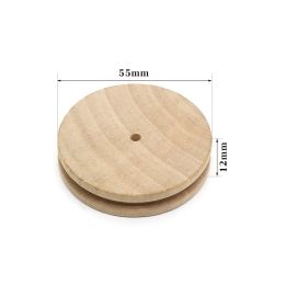 Beech Wood Grinding Stick Round Burnishing Leather Edge Banding Polishing Hand Tool Flat Bar DIY Leather Processing Craft