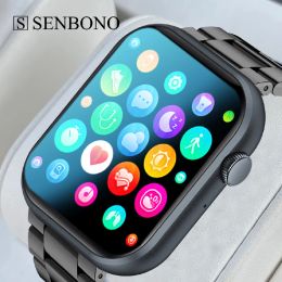 Watches SENBONO 2023 Men's Smart Watch Bluetooth Custom Dial Call Watch Sport Waterproof Smartwatch Men Women+BOX for IOS Android Xiaomi