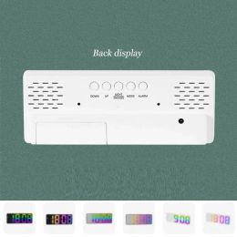 Colorful Digital Alarm Clock Fonts Led Large Character Electronic Bedside Table Alarm Clock Alarm Settings Table