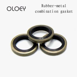 20/50/100pcs 6/8/10/12/14/16mm Bonded Washer Metal Rubber Oil Drain Plug Gasket Fit Combined Washer Sealing Ring