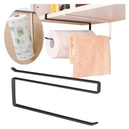 Hooks Kitchen Perforated Paper Towel Holder Black Cabinet Metal Preservation Bag Water Bottle Racking Storage System Sink Organization