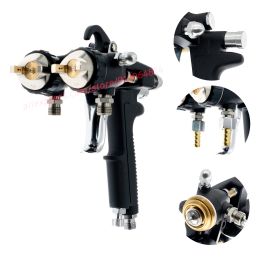 Guns Double Head Spray Gun Double Nozzle Sprayer for Twocomponent Coating Dual Head External Mixing Spray Gun 1.4/1.8/2.2mm Nozzle