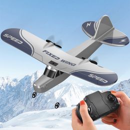 TY9 2.4G RC Glider With LED Aeroplane Hand Throwing Wingspan Remote Control Plane Model Electric Drone Outdoor Toys For Children