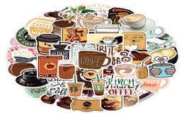 50Pcs Coffee Stickers NonRandom For Car Bike Luggage Sticker Laptop Skateboard Motor Water Bottle Snowboard wall Decals Kids Gift4911977