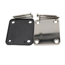 1Set Electric Guitar Neck Plate with Screws for ST TL Guitar Jazz Bass Replacement Guitar Accessories 6Coloer
