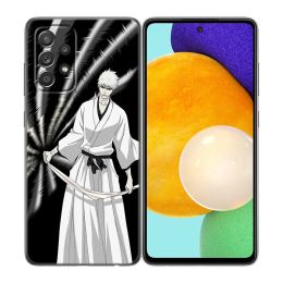 Black White Anime Bleach Phone Case For Samsung A13 A22 A32 4G A53 A73 5G A21 A30 A50 A52 S A12 A23 A31 A33 A51 A70 A71 A72