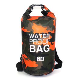 Man Women PVC Waterproof Dry Bag 2L 5L 10L 20L 30L Camo Outdoor Diving Foldable Beach Swimming Bag Rafting River Ocean Backpack