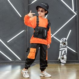 Trendy Children's Street Dance Suit Boys' Winter Children's Hip Hop Trendy Cool Performance Clothes Girls' Jazz Dance