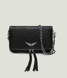 2022 Wings Decorated Wallet Women Single Shoulder Bag Crossbody handbags Casual Wild Fashion Two Chains Messenger Bag Leather Bag1075367