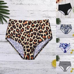 Leopard High Waisted Bikini Bottoms Women Bikini Swim Pants Shorts Bottom Swimsuit Female Swimwear Bathing two-piece separates