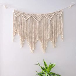 Tapestries Unique Wall Tapestry Artistic Cotton Hand Woven Macrame Curtain Pendant Romantic Hanging Party Supplies