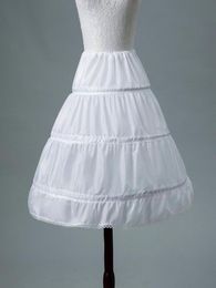 White Children Petticoats Short For Flower Girl Dress Slit Wedding Accessories Girls Kids Crinoline Underskirt2673002