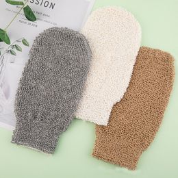 Natural Bamboo Fiber Exfoliating Hemp Glove Mitt Mitten Bath Sponge Scrubber Remove Dead Skin Deep Clean & Invigorate Your Skin