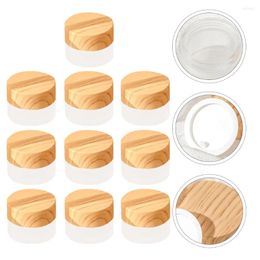 Storage Bottles 10 PCS Portable Cream Bottle Travel Small Glass Containers Makeup Jar ABS Sample