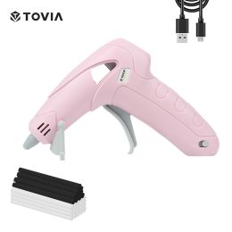 Gun T Tovia Cordless Hot Melt Glue Gun 2200mah 90 Min Use Time 7mm Glue Stick Wireless Glue Gun Repair Home Diy Tools Halloween Gift