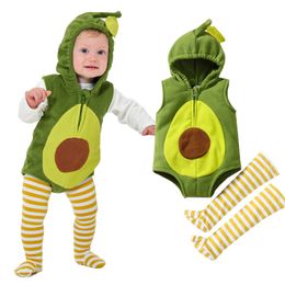 Umorden Infant Toddler Avocado Costume for Baby Girls Boys Hooded Romper Legging 2pcs Set Outfit 6M 12M 18M Halloween Purim