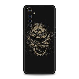 Suns Moons Clouds Astrological Phone Case for Realme 8 9 10 8i 9i 6 7 GT2 C21 C25 C11 GT Neo 3T Pro Plus 5G Shockproof TPU Shell