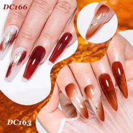 Mtssii 7ML Jelly Transparent Nail Gel Polish Pink Nude Colour Gel Semi Permanent Manicure UV Gel Nail Art Top Coat Nail Polish