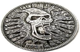 HB36 Hobo Morgan Dollar skull zombie skeleton Copy Coins Brass Craft Ornaments home decoration accessories1458557