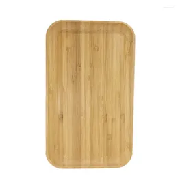 Tea Trays Bamboo Wood Plate Serving Appetiser Natural Large Wooden Steak 3PCS
